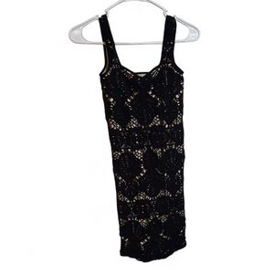 Free people intimately Size S/M Medallion Crochet Lace Black Dress